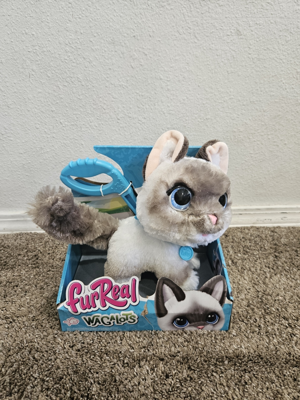 FurReal Wagalots Gray & White Plush Kitten - Interactive Stuffed Animal